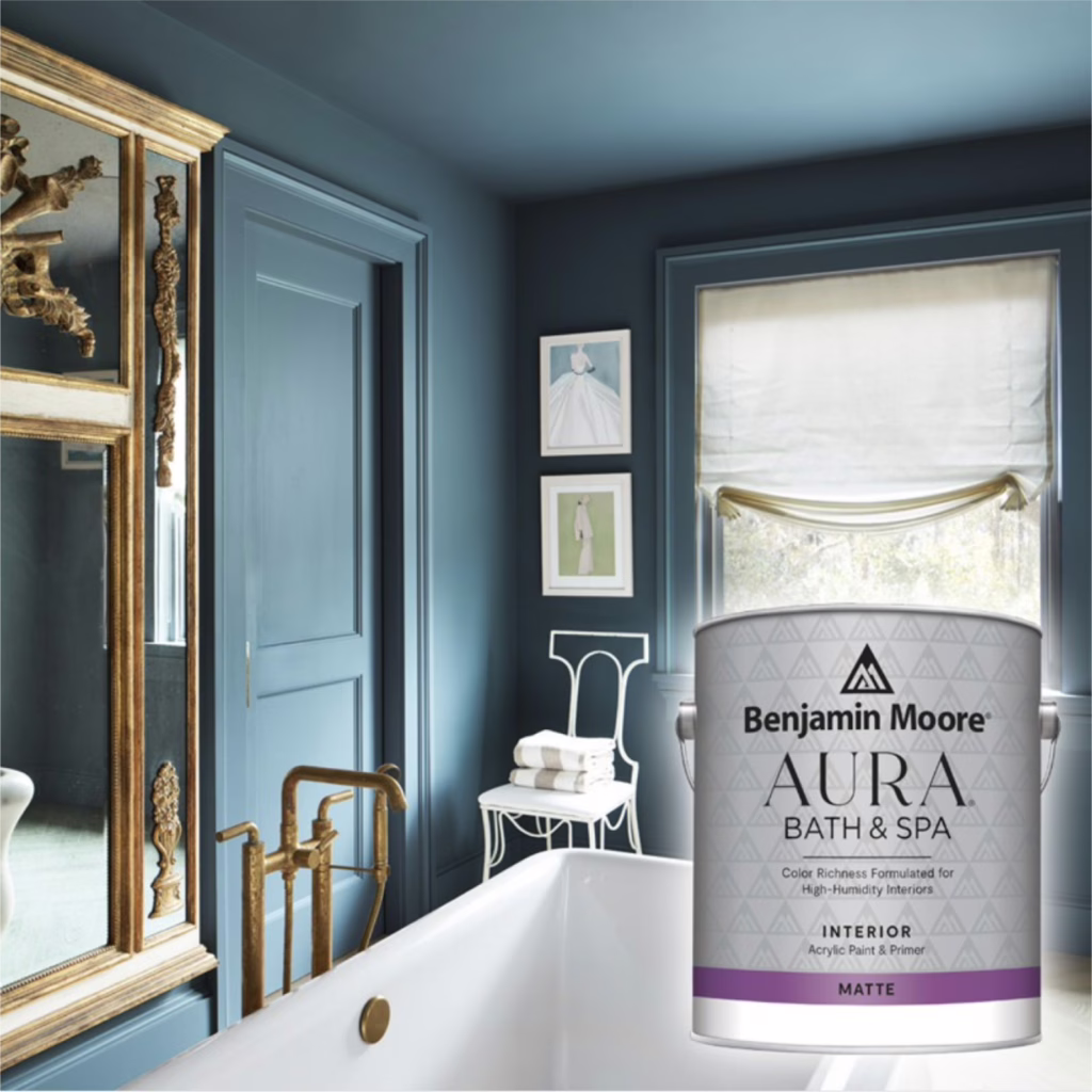 สีทาห้องน้ำ กันชื้น เช็ดทำความสะอาดง่าย รุ่น Aura Bath & Spa จาก Benjamin Moore