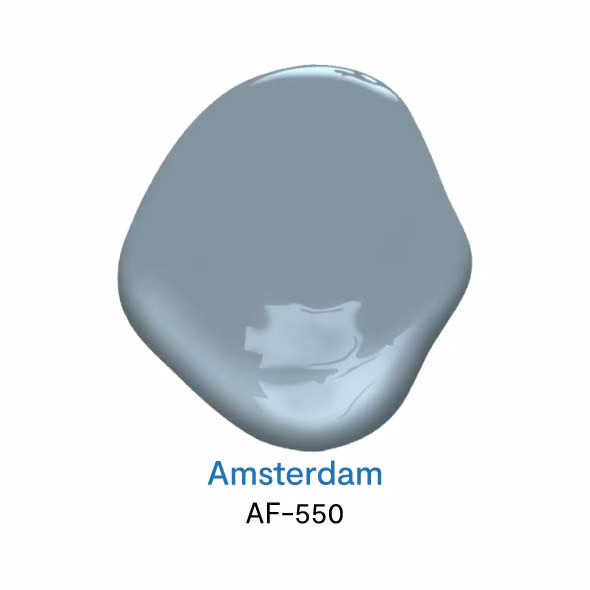 Amsterdam AF-550 สีทาบ้านสีฟ้า สีฟ้ายอดนิยม จาก Benjamin Moore