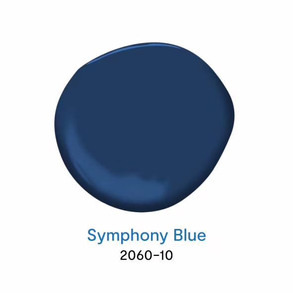 Symphony Blue 2060-10 สีทาบ้านสีฟ้า สีฟ้ายอดนิยม จาก Benjamin Moore
