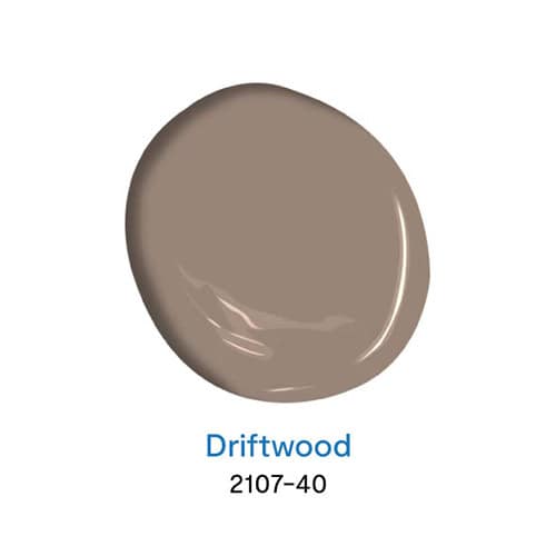 Driftwood 2107-40 สีน้ำตาลเทายอดนิยม จาก Benjamin Moore