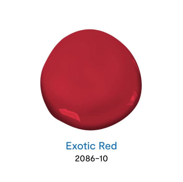 Exotic Red 2086-10 สีทาบ้านสีแดงยอดนิยม จาก Benjamin Moore