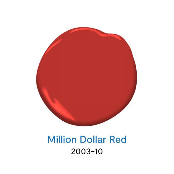 Million Dollar Red 2003-10 สีทาบ้านสีแดงยอดนิยม จาก Benjamin Moore