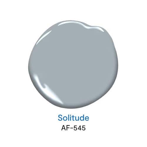 Solitude AF-545 สีทาบ้านสีฟ้าอมเทายอดนิยม จาก Benjamin Moore