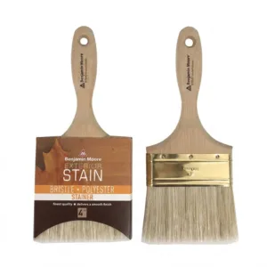 แปรงทาสีย้อมไม้/แชล็ค/ยูรีเทน EXTERIOR STAIN BRUSH ขนาด 4 นิ้ว ยี่ห้อ Benjamin Moore
